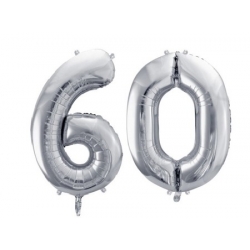 Balony srebrne 60 - 100 cm 